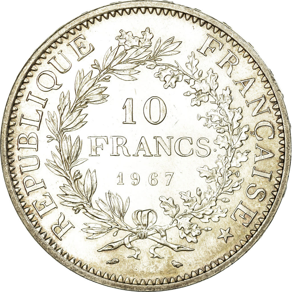 Coin, France, Hercule, 10 Francs, 1967, Paris, MS(63), Silver, KM:932