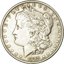 Coin, United States, Morgan Dollar, Dollar, 1889, U.S. Mint, Philadelphia