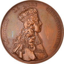 France, Medal, Louis XV, Sacre à Reims, History, Duvivier, MS(63), Bronze