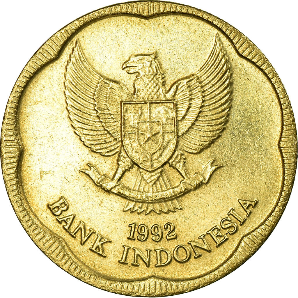 Coin, Indonesia, 500 Rupiah, 1992, AU(55-58), Aluminum-Bronze, KM:54
