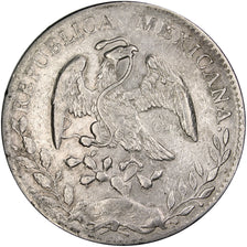 MEXICO, 8 Reales, 1893, Alamos, KM #377, VF(30-35), Silver, 27.16