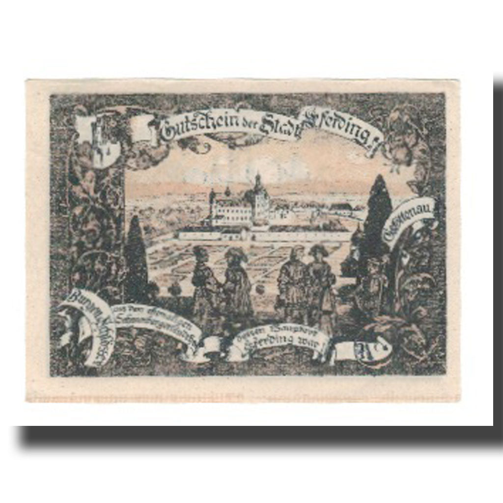 Banknote, Austria, Eferding O.Ö. Stadtgemeinde, 50 Heller, paysage, 1920