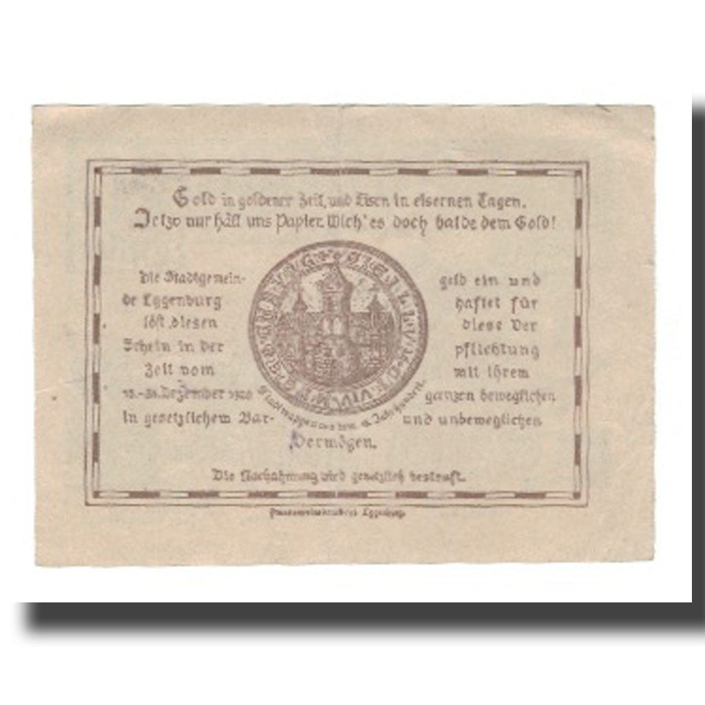 Banknote, Austria, Eggenburg N.Ö. Stadtgemeinde, 20 Heller, Texte, 1920