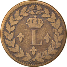 FRANCE, Louis XVIII, Decime, 1815, Strasbourg, KM #701, VF(20-25), Bronze,...
