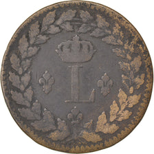 Monnaie, France, Louis XVIII, Decime, 1815, Strasbourg, TB, Bronze, Gadoury:196b