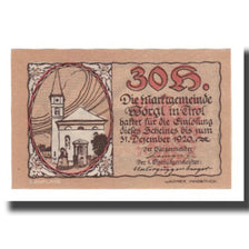 Banknot, Austria, Wörgl Tirol Marktgemeinde, 30 Heller, Chapelle 5, 1920