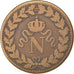Francia, 1 Décime, 1815, Strasbourg, MB, Bronzo, Gadoury:195e