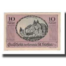Banconote, Austria, St. Stefan am Walde O.Ö. Gemeinde, 10 Heller, Texte, 1921