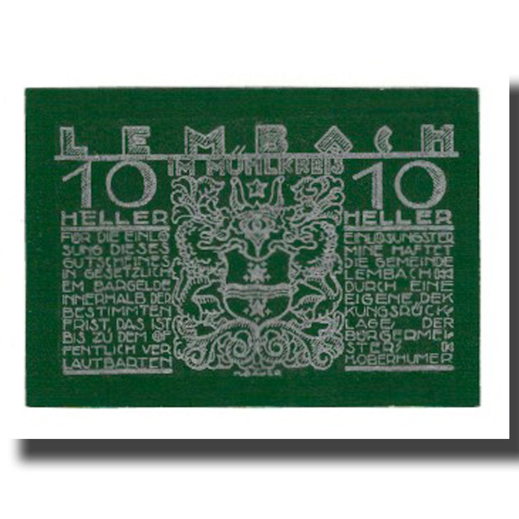 Banknot, Austria, Lembach O.Ö. Gemeinde, 10 Heller, paysage, AU(55-58), Mehl:FS