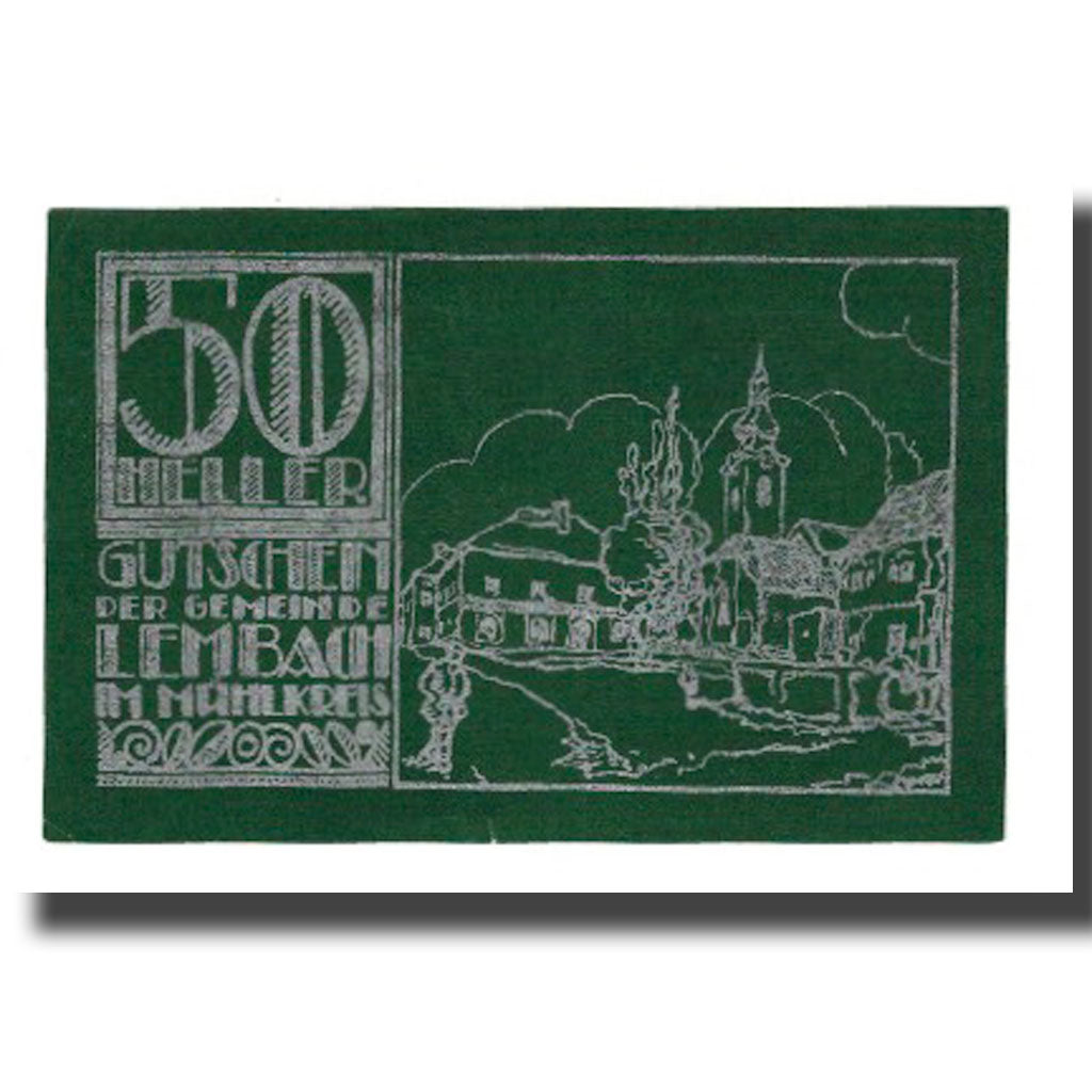Banknote, Austria, Lembach O.Ö. Gemeinde, 50 Heller, paysage, AU(55-58)