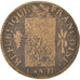 FRANCE, Sol aux balances françoise, Sol, 1793, Metz, KM #619.2, F(12-15), Bronze