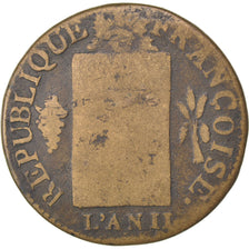 FRANCE, Sol aux balances françoise, Sol, 1793, Metz, KM #619.2, VF(20-25), B...
