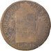 FRANCE, Sol aux balances françoise, Sol, 1793, Strasbourg, KM #619.4, F(12-15), 