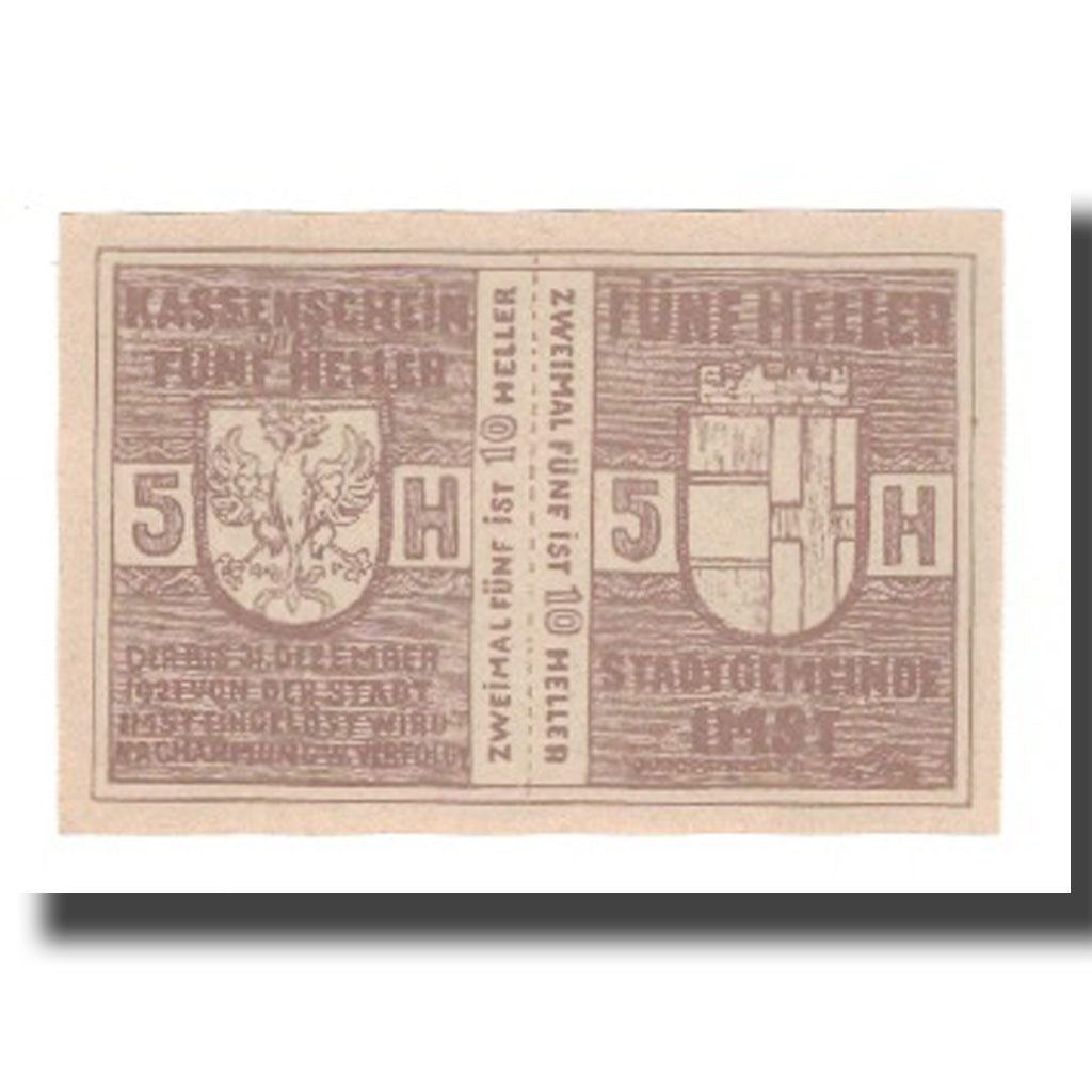 Geldschein, Österreich, Imst Tirol Stadtgemeinde, 10 Heller, valeur faciale 1