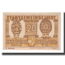 Banknote, Austria, Imst Tirol Stadtgemeinde, 20 Heller, Valeur faciale 3, 1920