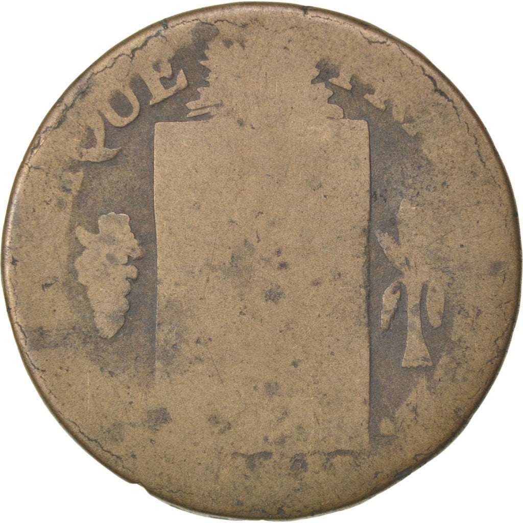 FRANCE, Sol aux balances françoise, Sol, 1793, Nantes, KM #619.11, VG(8-10), B..