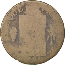 FRANCE, Sol aux balances françoise, Sol, 1793, Nantes, KM #619.11, VG(8-10), B..