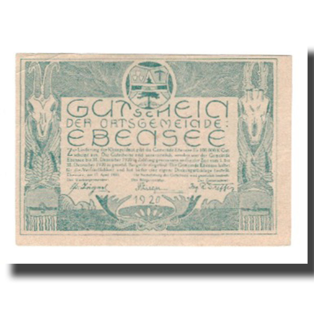 Banknote, Austria, Ebensee O.Ö. Ortsgemeinde, 10 Heller, valeur faciale, 1920