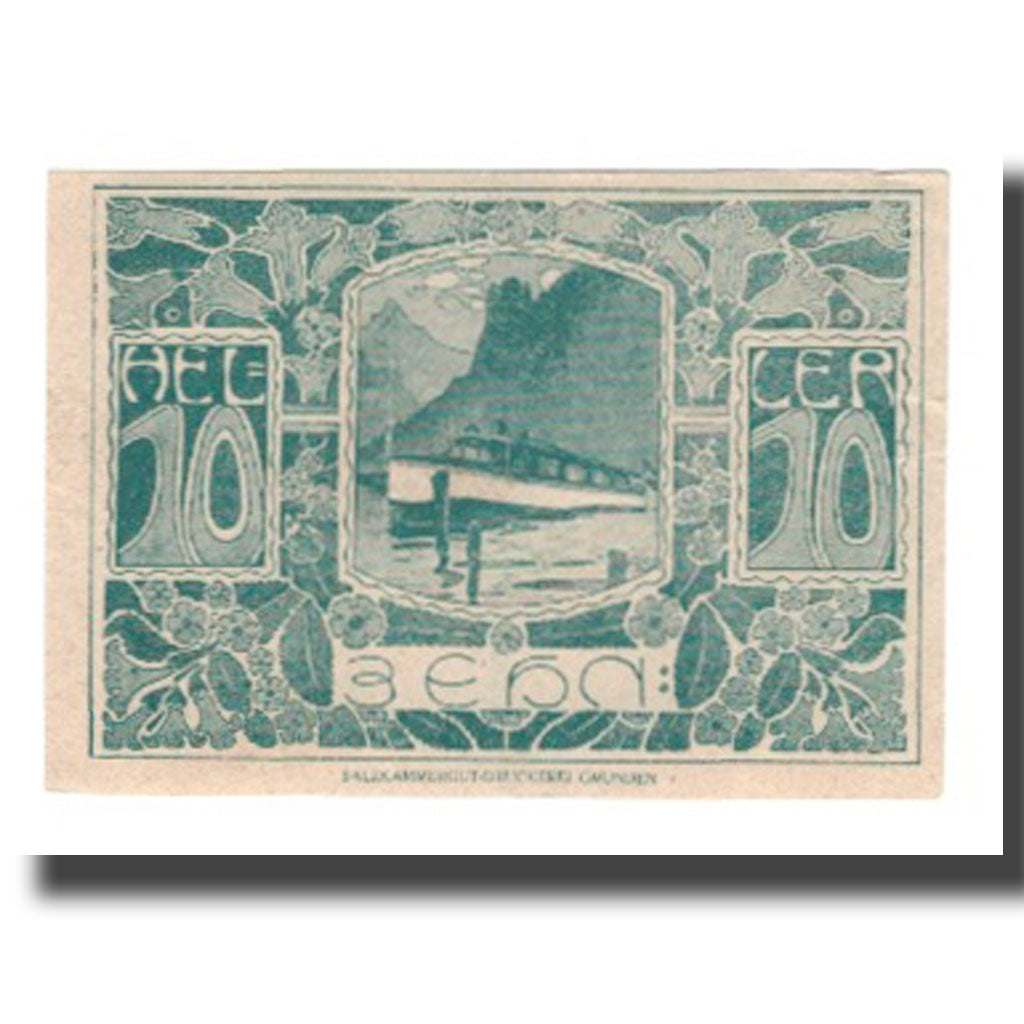Banknote, Austria, Ebensee O.Ö. Ortsgemeinde, 10 Heller, valeur faciale, 1920