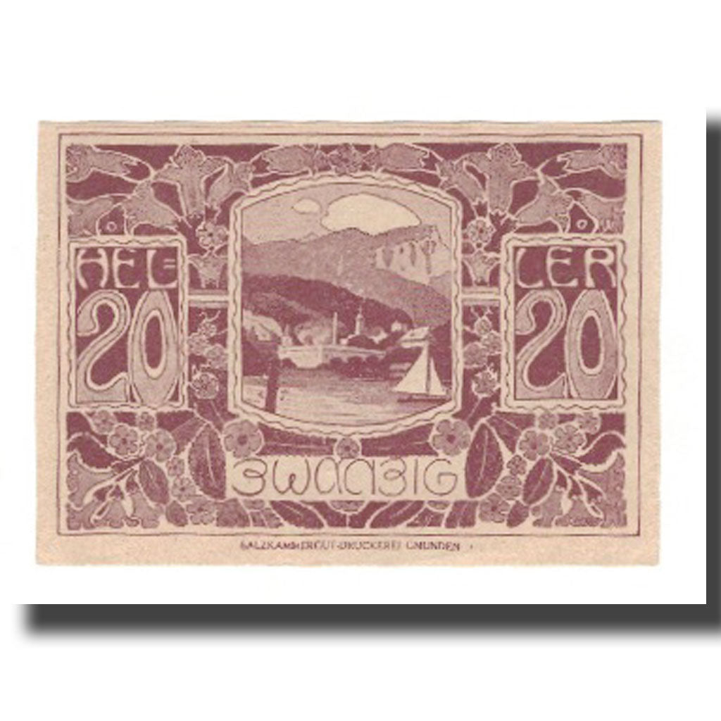 Banknote, Austria, Ebensee O.Ö. Ortsgemeinde, 20 Heller, valeur faciale, 1920