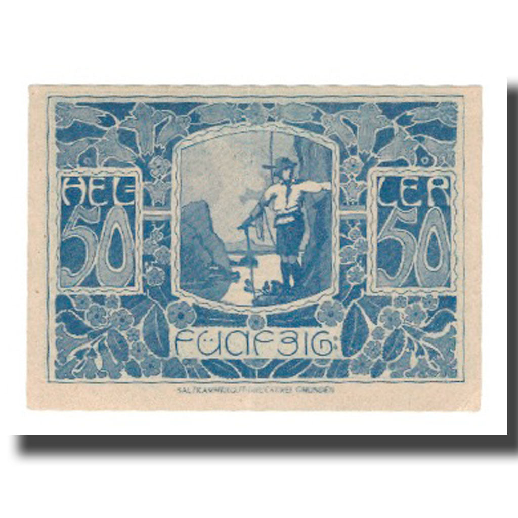 Banknote, Austria, Ebensee O.Ö. Ortsgemeinde, 50 Heller, valeur faciale, 1920