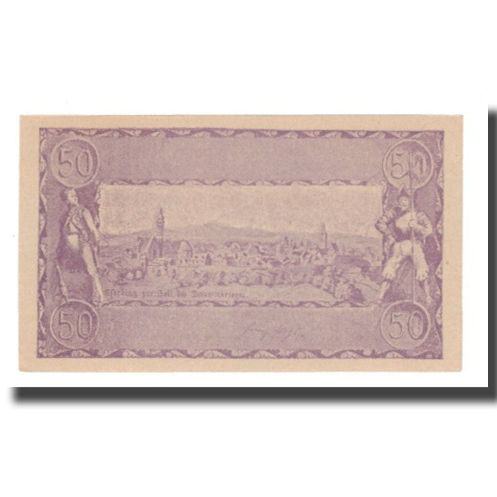 Banknote, Austria, Eferding O.Ö. Stadtgemeinde, 50 Heller, paysage, AU(55-58)