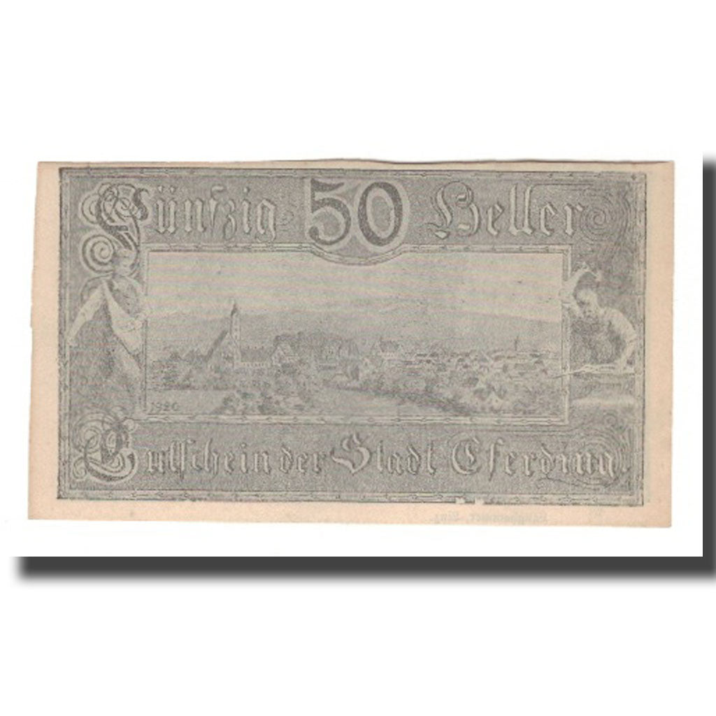 Banknote, Austria, Eferding O.Ö. Stadtgemeinde, 50 Heller, paysage 2
