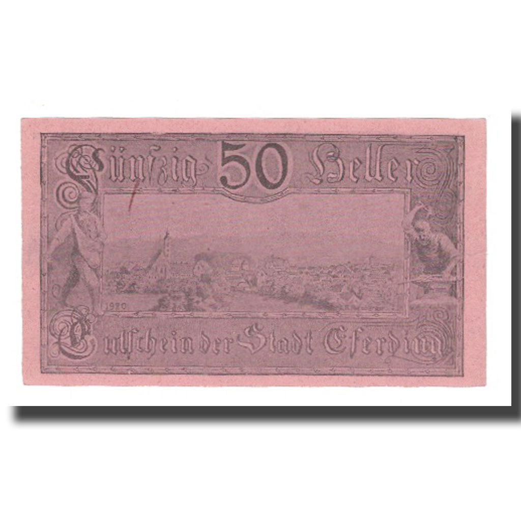 Banknote, Austria, Eferding O.Ö. Stadtgemeinde, 50 Heller, paysage 3