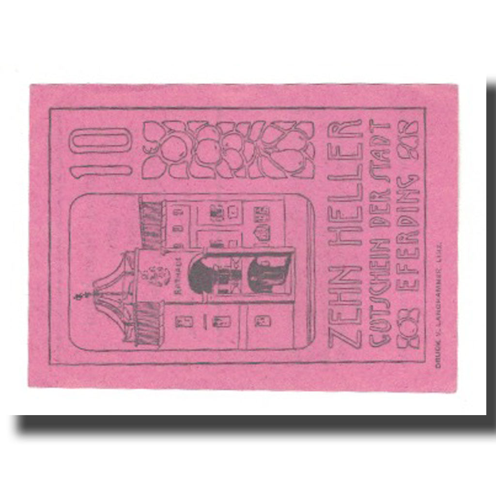 Banknote, Austria, Eferding O.Ö. Stadtgemeinde, 10 Heller, Texte 2, AU(55-58)