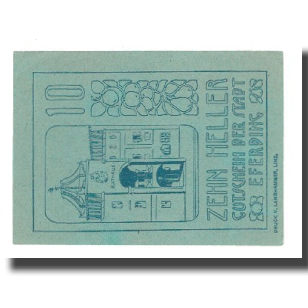 Banknote, Austria, Eferding O.Ö. Stadtgemeinde, 10 Heller, Texte 3, AU(55-58)