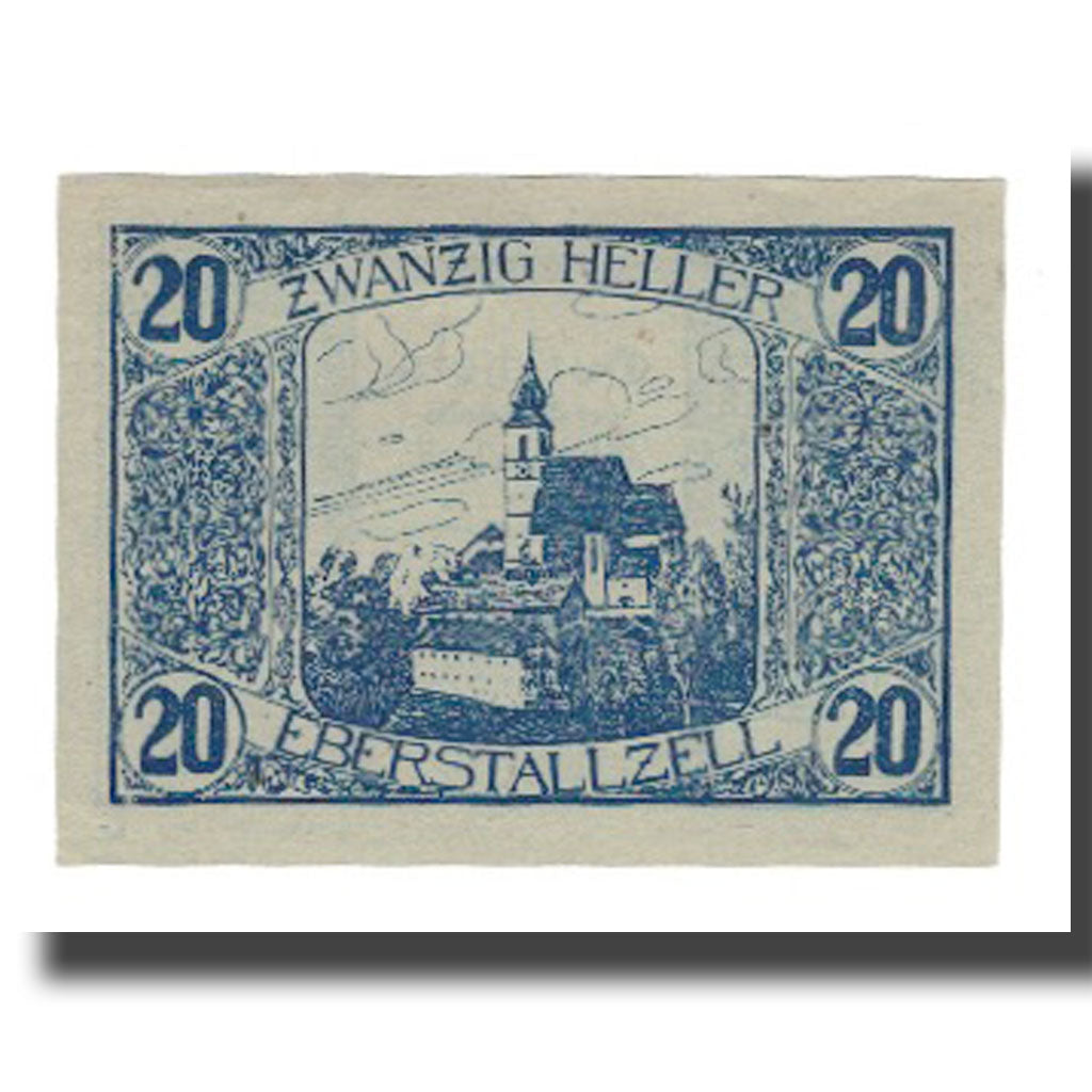 Banknote, Austria, Eberstallzell O.Ö. Gemeinde, 20 Heller, Clocher, 1920