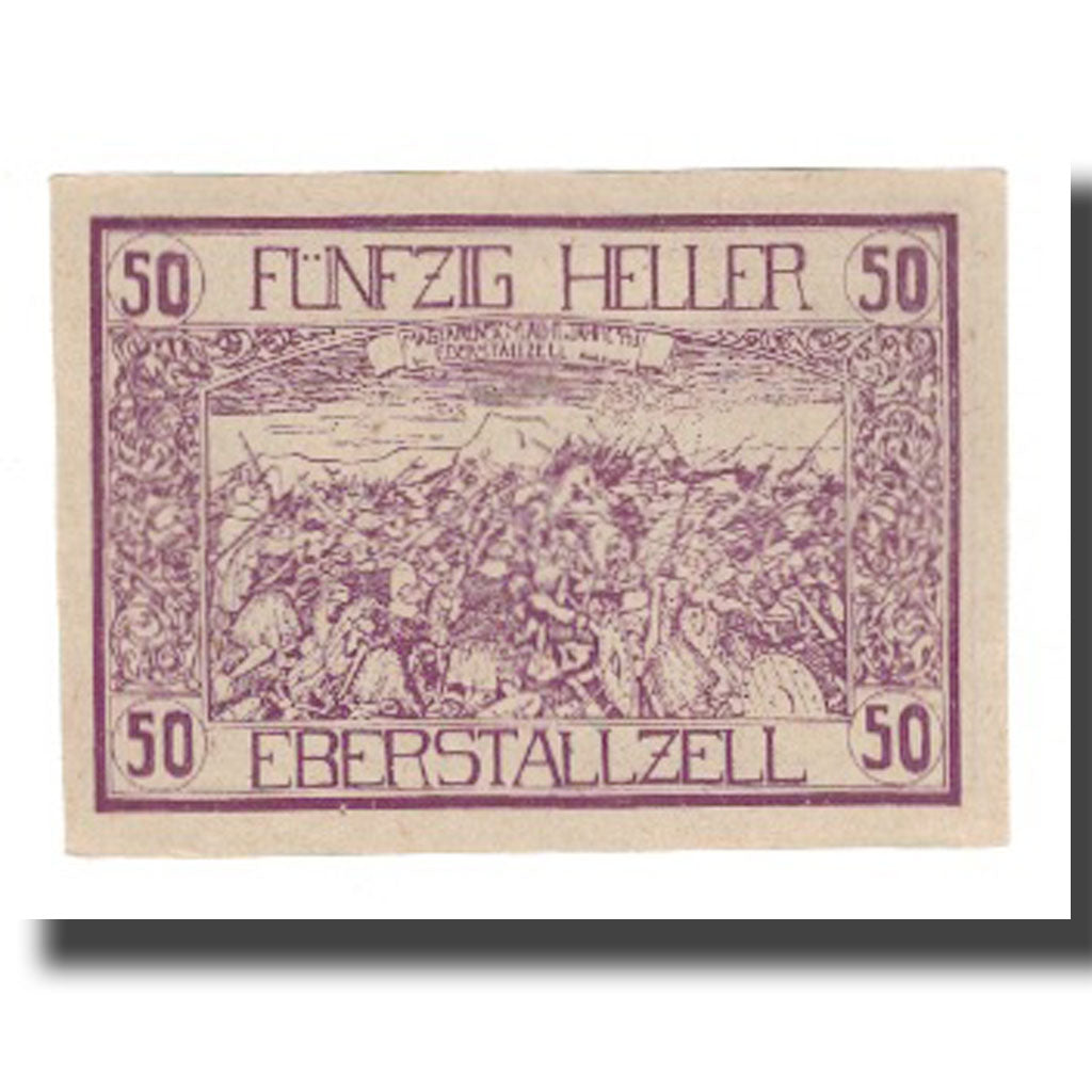 Banknote, Austria, Eberstallzell O.Ö. Gemeinde, 50 Heller, Clocher, 1920