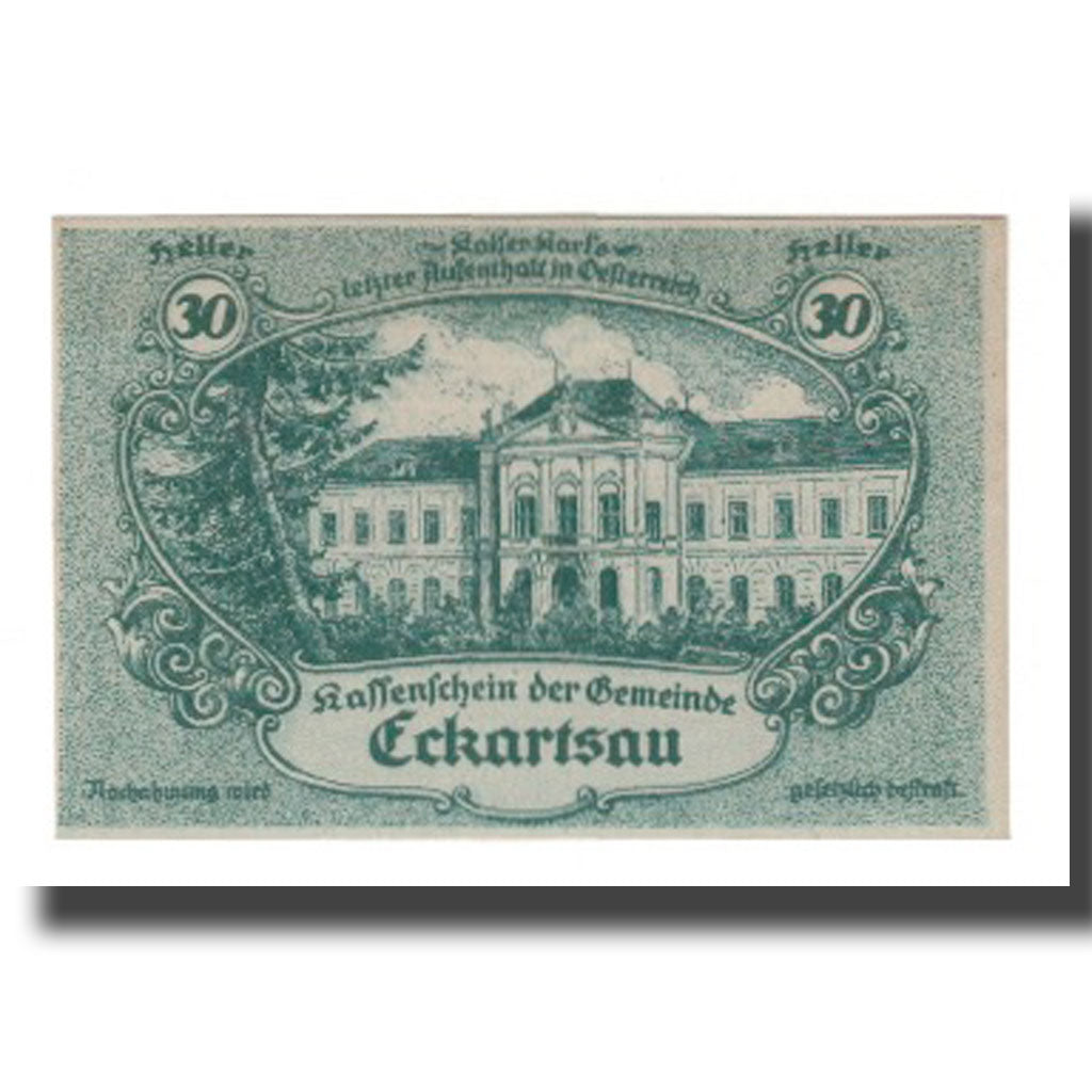 Banknote, Austria, Eckartsau N.Ö. Gemeinde, 30 Heller, Texte, 1920, 1920-12-31