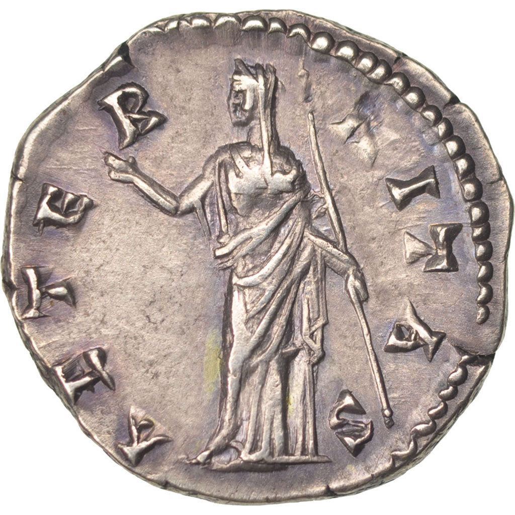 Faustina I, Denarius, Roma, AU(55-58), Silver, 3.52