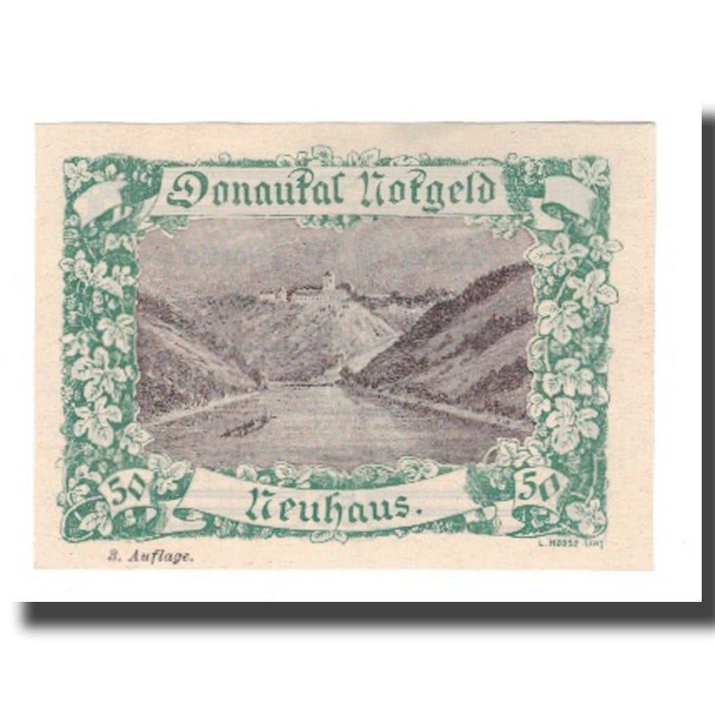 Banknote, Austria, Donautalnotgeld O.Ö. der Gemeinden, 50 Heller, texte 1