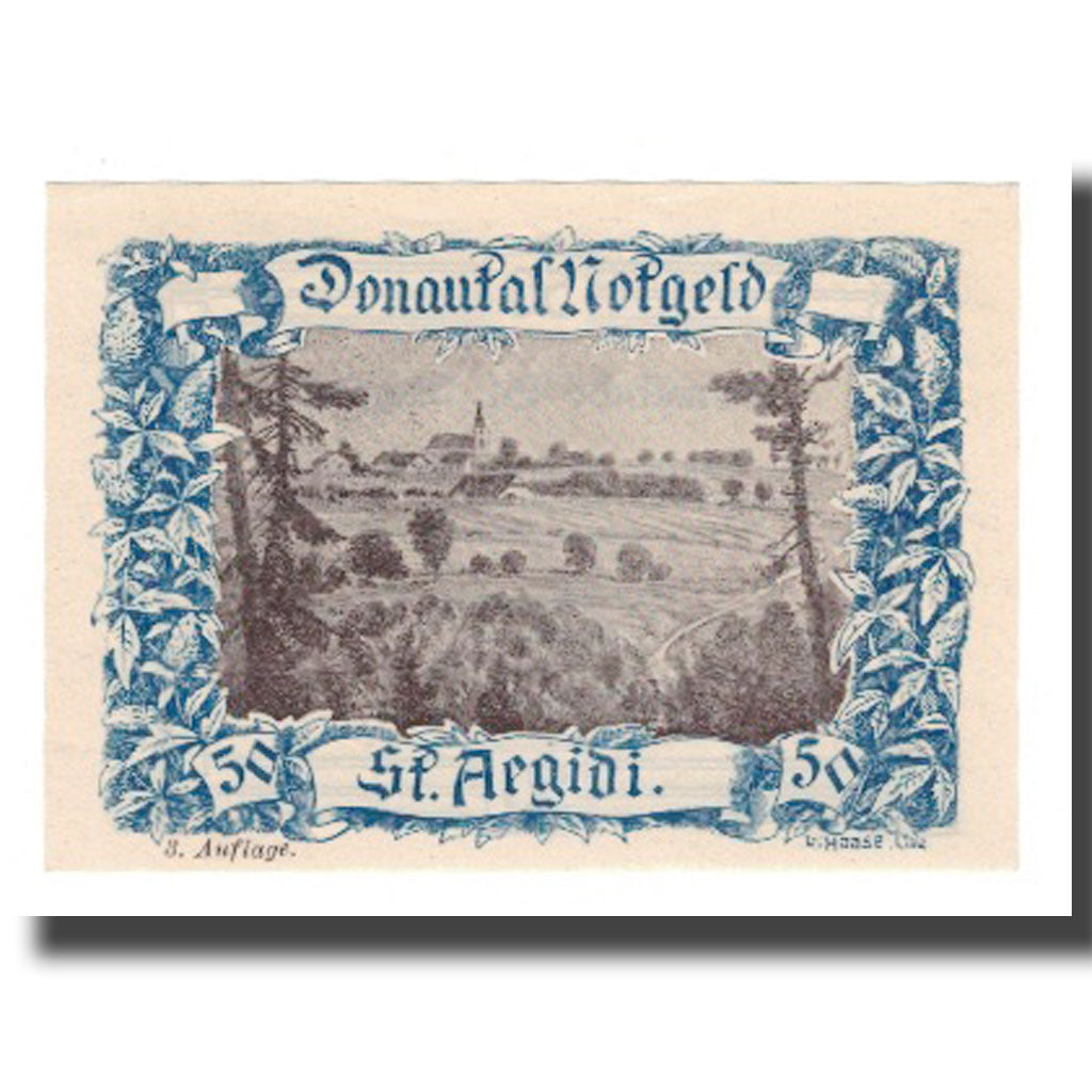 Banknote, Austria, Donautalnotgeld O.Ö. der Gemeinden, 50 Heller, Texte  5