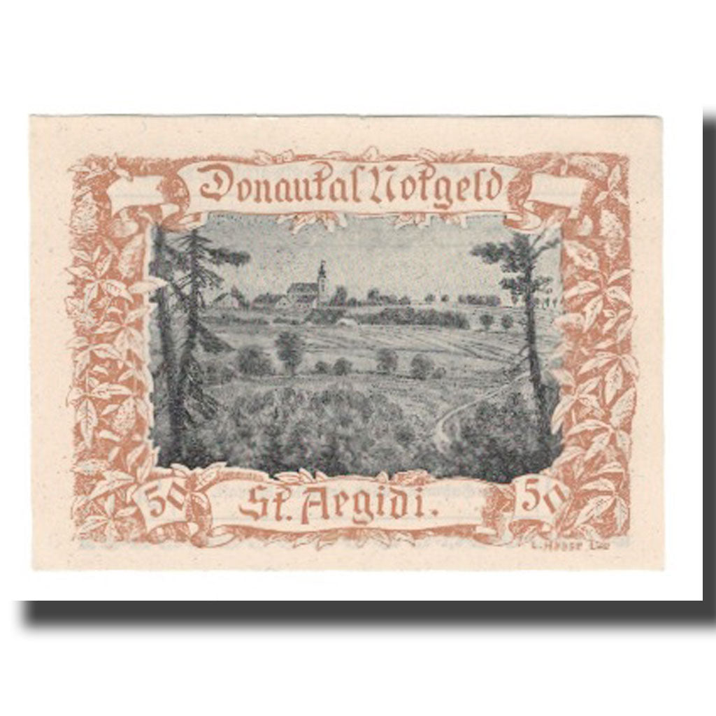 Billet, Autriche, Donautalnotgeld O.Ö. der Gemeinden, 50 Heller, Texte 6, SUP