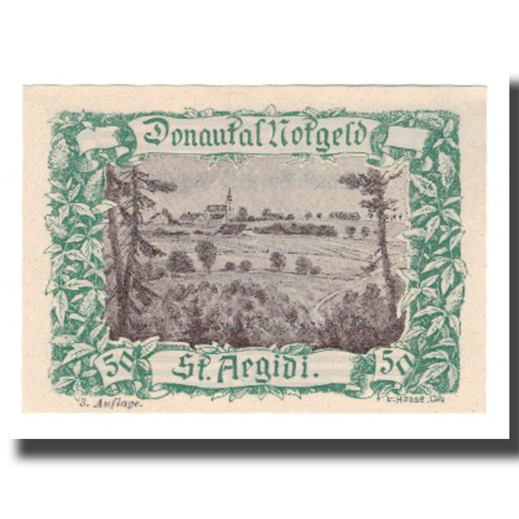 Biljet, Oostenrijk, Donautalnotgeld O.Ö. der Gemeinden, 50 Heller, Texte 7