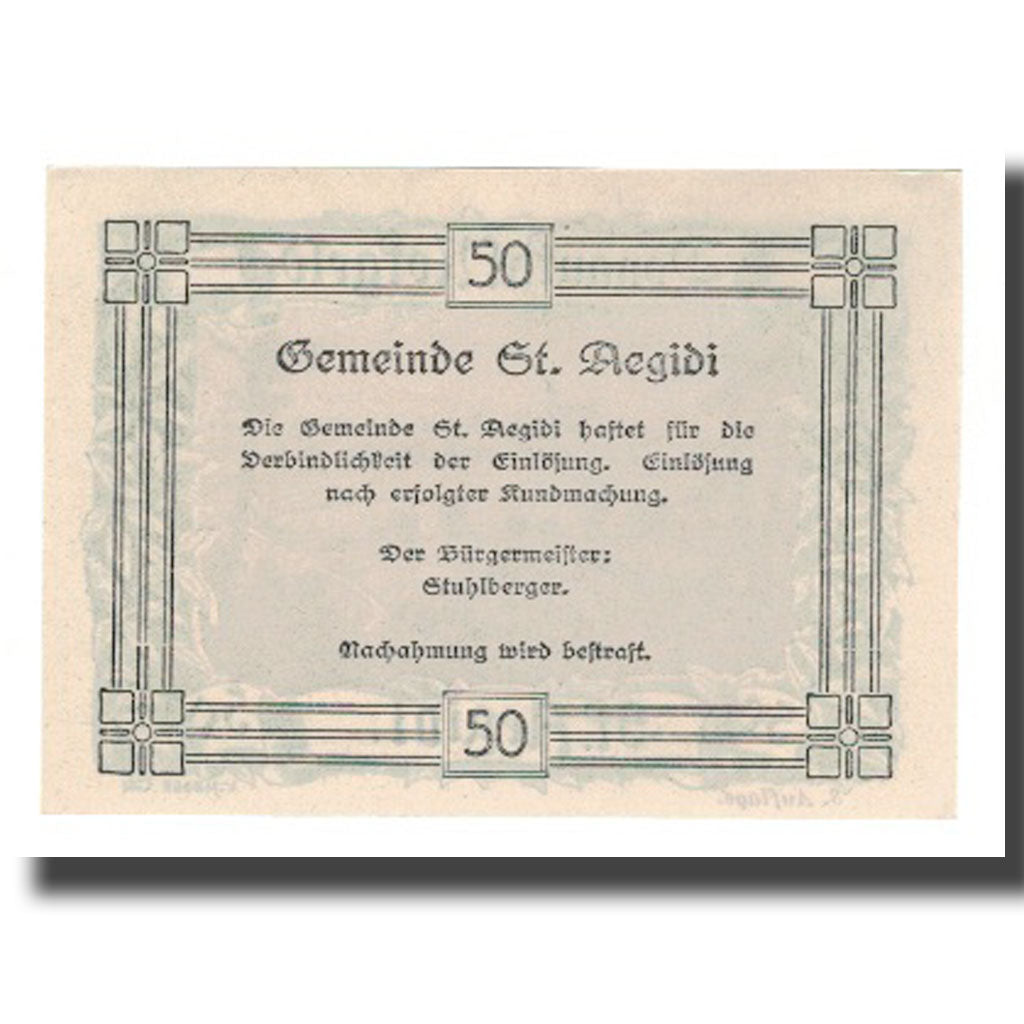 Biljet, Oostenrijk, Donautalnotgeld O.Ö. der Gemeinden, 50 Heller, Texte 7