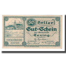 Banconote, Austria, Texing N.Ö. Gemeinde, 50 Heller, N.D, 1920, 1920-10-15