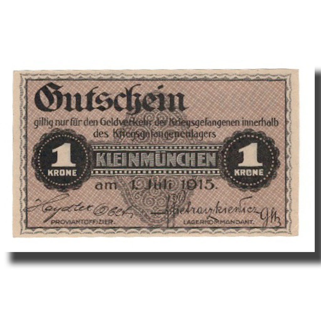Banknote, Austria, Kleinmünchen, 1 Krone, valeur faciale, 1915, 1915-07-01