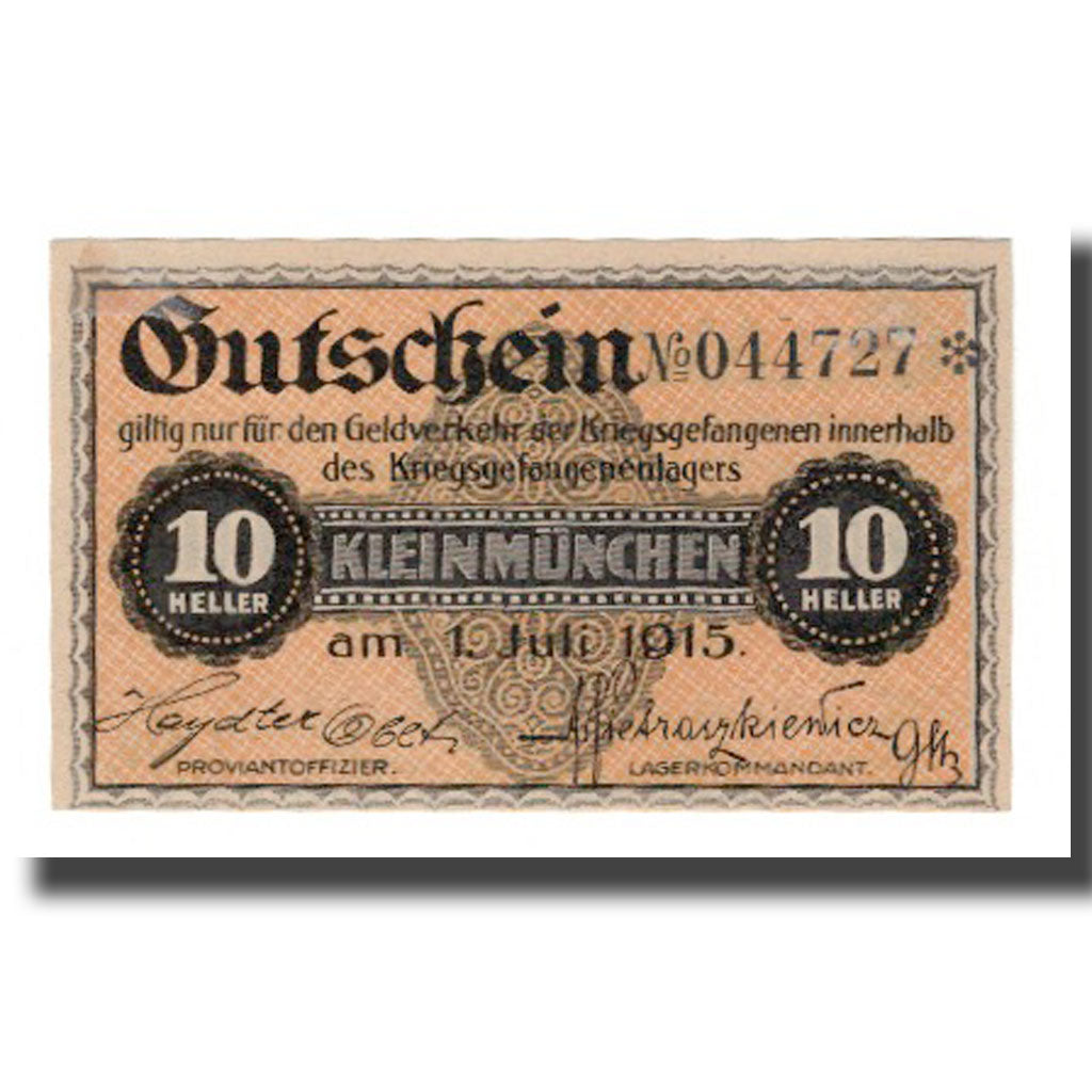 Banknote, Austria, Kleinmünchen, 10 Heller, valeur faciale, 1915, 1915-07-01