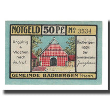 Geldschein, Deutschland, Badbergen, 50 Pfennig, personnage 1, 1921, VZ