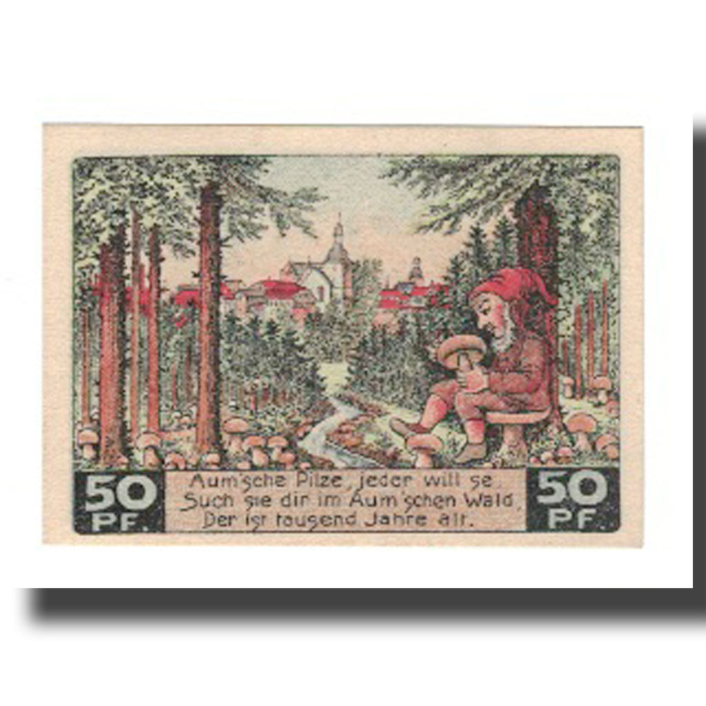Banknote, Germany, Auma Stadt, 50 Pfennig, personnage 1, 1921, 1921-04-01