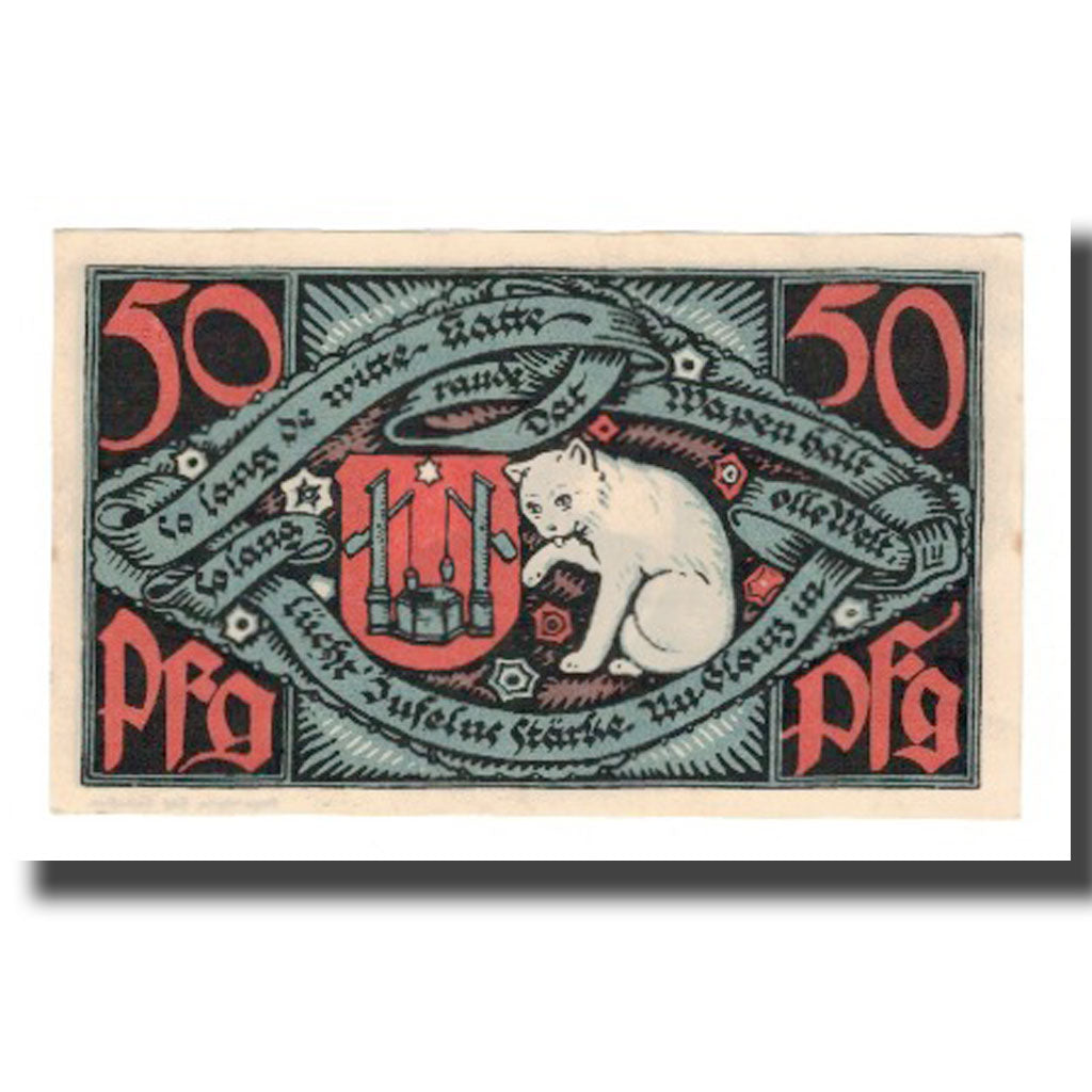 Banknote, Germany, Salzuflen, Bad Stadt, 50 Pfennig, Chat, 1921, AU(55-58)