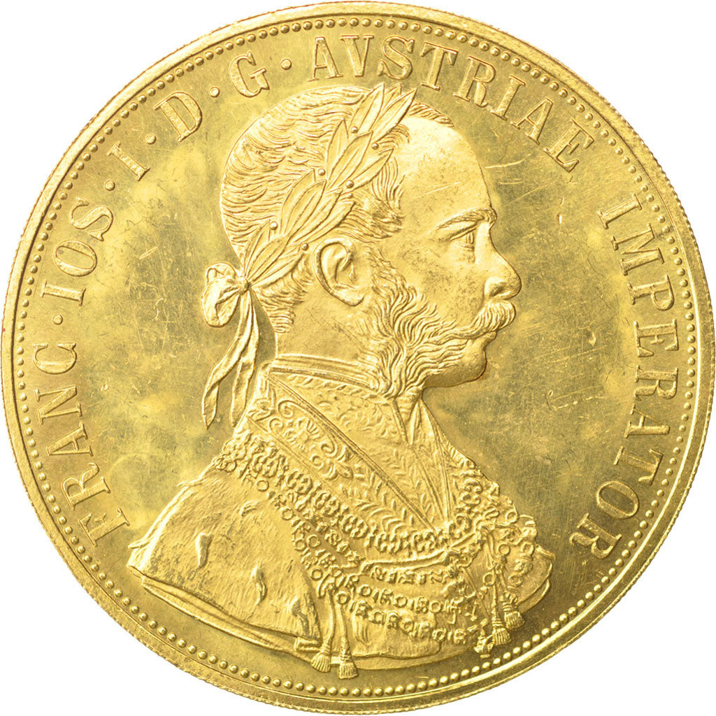 AUSTRIA, 4 Ducat, 1915, KM #2276, MS(60-62), Gold, 13.96
