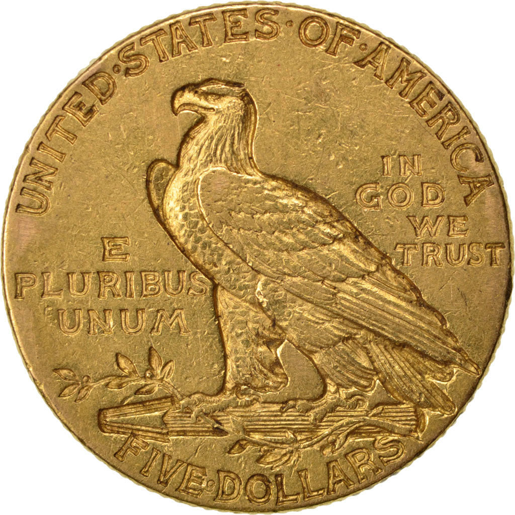 États-Unis, 5 Dollars tête d'indien