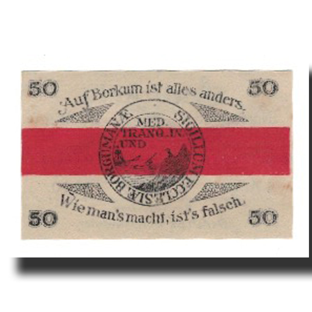 Banknot, Niemcy, Borkum Gemeinde, 50 Pfennig, valeur faciale, 1920, 1920-08-01