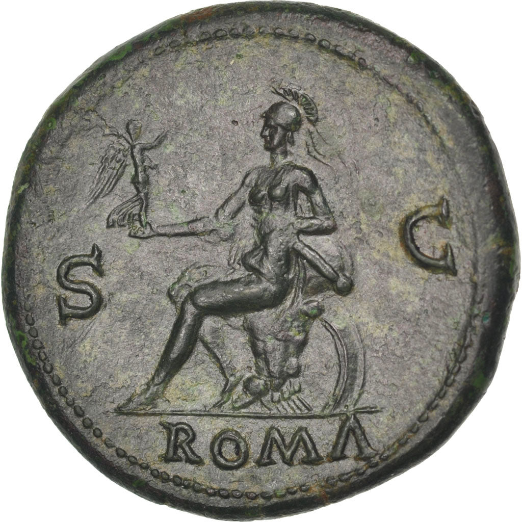 Coin, Nero, Sestertius, Lyons, graded, NGC, Ch XF, EF(40-45), Bronze, RIC:442