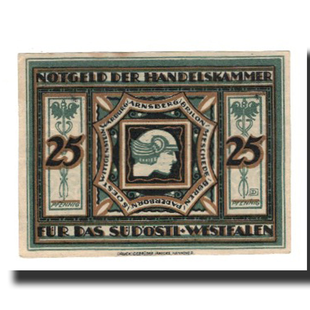 Banconote, Germania, Arnsberg Handelskammer für das südöstliche Westfalen, 25